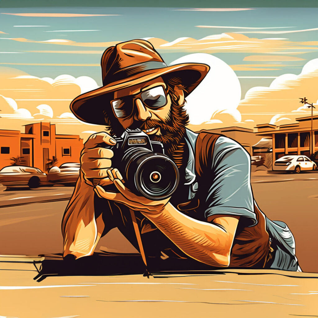 traveler with camera